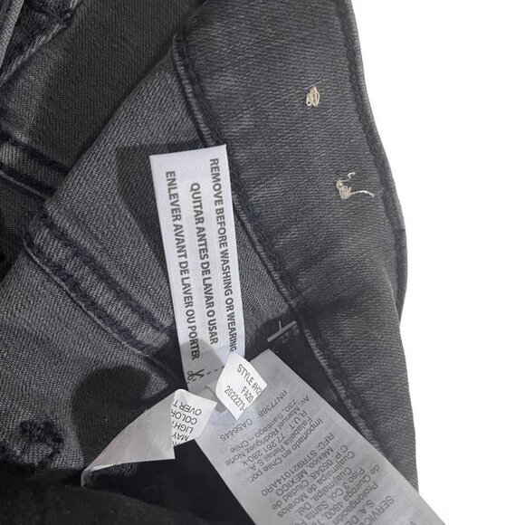 Madewell 9” Mid-Rise Skinny Jeans Women Grey Wash Sz 25 x29 Ripped Raw Hem Denim - Picture 11 of 16